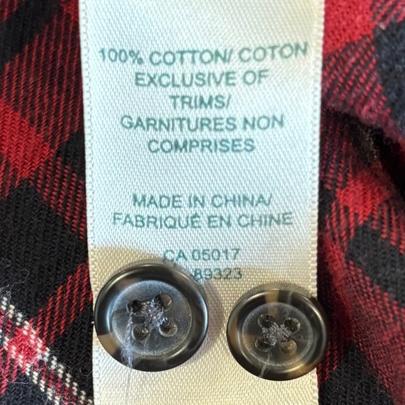 Women's Roots plaid flannel 100% cotton button down fitted shirt size M - Picture 10 of 14